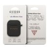 Guess GUACCSILGLBK AirPods 1/2 coverczarny/black Silicone Glitter